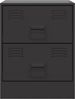 vidaXL Nachttische 2 Stk. Schwarz 34,5x39x44 cm Stahl 841620 Bild 5