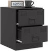 vidaXL Nachttische 2 Stk. Schwarz 34,5x39x44 cm Stahl 841620 Bild 4