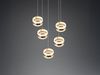Cluster LED Pendelleuchte DIOS höhenverstellbar 5-flammig, Silber Ø 45cm Bild 5