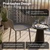 STEELSØN 'Quasira' Gartenstuhl, grau, Kunststoff, wetterfest und UV-beständig, Balkonstuhl bis 120 kg belastbar, 4er Set Bild 5