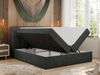 Boxspringbett Polsterbett mit Multipocket-Matratze und Topper - DIEGOS - 200x200cm - Dunkelgrau Stoff - H3 Bild 2