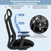 Ergonomischer Bürostuhl mit verstellbarer Lendenstütze & Kopfstütze & 3D-Armlehnen Schwarz Bild 4