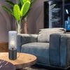 Tischlampe Rauchglas Tischleuchte Schwarz Nachttischlampe 21000TB Bild 3