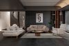 Sitzgruppe/Sofa Set - Wohnzimmergarnitur "Acantha" 3+3+1+1-Hellbraun/Beige Bild 1