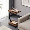 GarveeMore Beistelltisch C-förmiger Endtisch Kleiner Beistelltisch für Couch Sofa Tisch Bild 4