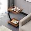 GarveeMore Beistelltisch C-förmiger Endtisch Kleiner Beistelltisch für Couch Sofa Tisch Bild 3