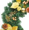 vidaXL Weihnachtskranz mit LED-Lichtern Grün 60 cm PVC 321515 Bild 5