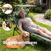 HOMECALL Gartenliege Sonnenliege mit Gesichtsöffnung und Sonnendach, klappbarer Liegestuhl, bis180 kg 200x70 cm 4-Fach verstellbare Rückenlehne, 2 St, für Garten, Strand und Camping Bild 3