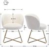 WAHSON OFFICE CHAIRS Cocktailsessel Kunstfell Akzentstuhl Loungesessel Bild 4