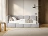 Selsey 'Cloudy' Jugendbett 90x200 mit Matratze, Kopfteil links, Hellgrau Bild 2