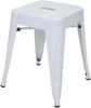 Hocker HWC-A73, Metallhocker Sitzhocker, Metall Industriedesign stapelbar ~ weiß Bild 5