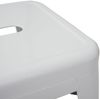 Hocker HWC-A73, Metallhocker Sitzhocker, Metall Industriedesign stapelbar ~ weiß Bild 4