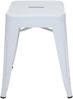 Hocker HWC-A73, Metallhocker Sitzhocker, Metall Industriedesign stapelbar ~ weiß Bild 2