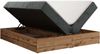 Polsterbett mit Bettkasten, Boxspringbett ohne Kopfteil WOOD ZERO, 7-Zonen Multipocket-Matratze und Topper, modernes Bett für Schlafzimmer - Grau Cordstoff - 160 x 200 cm - H3 Bild 5