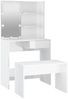 vidaXL Schminktisch-Set mit LED Hochglanz-Weiß Holzwerkstoff 3114111 Bild 5
