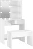 vidaXL Schminktisch-Set mit LED Hochglanz-Weiß Holzwerkstoff 3114111 Bild 2