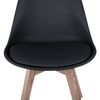 4er Set Stühle, Holz natur, schwarz, Sitzpolster, H 82 cm Bild 5