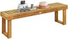 Sitzbank Massivholz Gartenmöbel Holzbank Gartenbank Belastbar bis 360 kg 132 x 34 x 43,5 cm Teak Bild 1