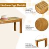 Sitzbank Massivholz Gartenmöbel Holzbank Gartenbank Belastbar bis 360 kg 132 x 34 x 43,5 cm Teak Bild 5