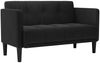 vidaXL Zweisitzer-Sofa Schwarz 111 cm Samt 4100574 Bild 2
