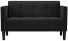 vidaXL Zweisitzer-Sofa Schwarz 111 cm Samt 4100574 Bild 3
