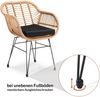 CASARIA® Korbsessel Gartenstühle 4er Set Bali Polyrattan Bild 3