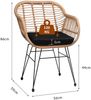 CASARIA® Korbsessel Gartenstühle 4er Set Bali Polyrattan Bild 4