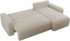 Ecksofa L-form, mit Schlaffunktion und Bettkasten - ARGOS, Beige, Boucle Bild 4