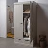 Kleiderschrank Connect aus Kiefernholz, modern mit Schubladen, hellgrau Dust, FSC-zertifiziert Bild 2