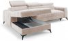 AX LIVING Beige Eckcouch mit Schlaffunktion Arkucio Mini 260 cm L Bild 4