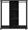 vidaXL Kleiderständer mit Rollen Schwarz 102x38x110 cm Holzwerkstoff 848032 Bild 4