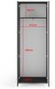 Garderoben-Set Rosario Version 2 mit Lamellen, Kleiderschrank mit Polsterplatten und Schuhschrank (Schwarz / Eiche Artisan, Trinity 02), 225 x 40 x 140 cm Bild 5