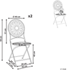 Beliani 'SCAFA' Gartenstuhl 2er Set, Metall weiß Bild 2