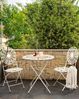 Beliani 'SCAFA' Gartenstuhl 2er Set, Metall weiß Bild 3