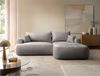 Selsey 'Ovo' Ecksofa mit Schlaffunktion, Stauraum und Samtbezug, hellgrau, rechts, 93 x 260 x 165 cm Bild 2