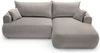 Selsey 'Ovo' Ecksofa mit Schlaffunktion, Stauraum und Samtbezug, hellgrau, rechts, 93 x 260 x 165 cm Bild 5