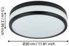 Eglo 900846 Deckenleuchte LED PALERMO Stahl schwarz LED 3X5,7W 3000K IP44 H:7. 5cm Ø30cm Bild 3