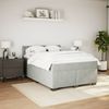 vidaXL Boxspringbett mit Matratze Hellgrau 160x200 cm Samt 3286366 Bild 3