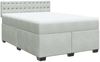 vidaXL Boxspringbett mit Matratze Hellgrau 160x200 cm Samt 3286366 Bild 2