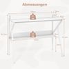 Schreibtisch mit Monitorständer 100 x 50 cm Kleiner Computertisch PC-Tisch mit Regal Weiß Bild 2