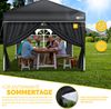 tillvex® 4X Seitenwand weiß für Pavillon 3x3 m & 3x6 m | Faltpavillon Seitenteile wasserabweisend | Seitenfenster & Reißverschluss | Seitenwände für Gartenzelt Partyzelt Bild 3