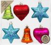 INGE-GLAS® Weihnachtsbaumkugel Christbaumschmuck Glocke Herz Stern Kunststoff 14 cm 6 Stück bunt Bild 1
