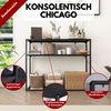 Coemo Konsolentisch Chicago aus Metall mit 2 Ablageflächen Schwarz Bild 2