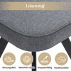 Merax Essgruppe, Esstisch und Stuhlset für 4 Personen,bestehend aus einem Esstisch (85 x 85 cm) und vier mit Leinen bezogenen Stühlen, geeignet für Küche und Esszimmer (Eichentischplatte + graue Stühle) Bild 5