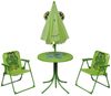 vidaXL 3-tlg. Garten-Bistro-Set für Kinder mit Sonnenschirm grün Bild 2