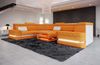 Couchlandschaft Positano U Form in Stoff - Mikrofaserstoff - apricot-weiß - Links Bild 3
