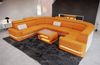 Couchlandschaft Positano U Form in Stoff - Mikrofaserstoff - apricot-weiß - Links Bild 2