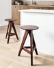 Set mit 2 Barhockern AROMA Holz Braun Bild 3