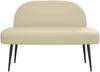 vidaXL Gepolsterte Bank mit Rückenlehne Creme 110 x 60 x 76 cm 42040799 Bild 3