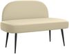 vidaXL Gepolsterte Bank mit Rückenlehne Creme 110 x 60 x 76 cm 42040799 Bild 2